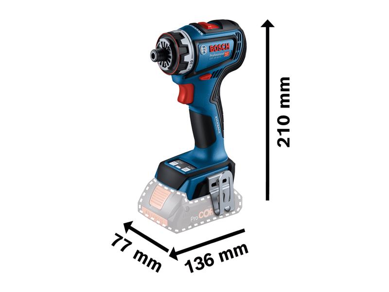 Bosch FlexiClick Drill Driver 3 Attachments in Case 18V Bare Unit BSH6019K6203