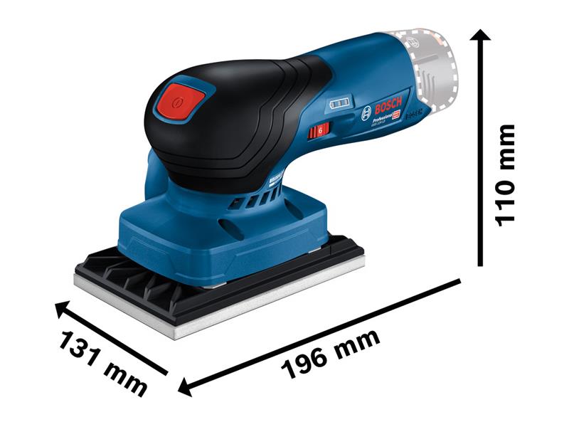 Bosch 12V Professional Compact Orbital Sander Kit Bare Unit BSH6019L0001