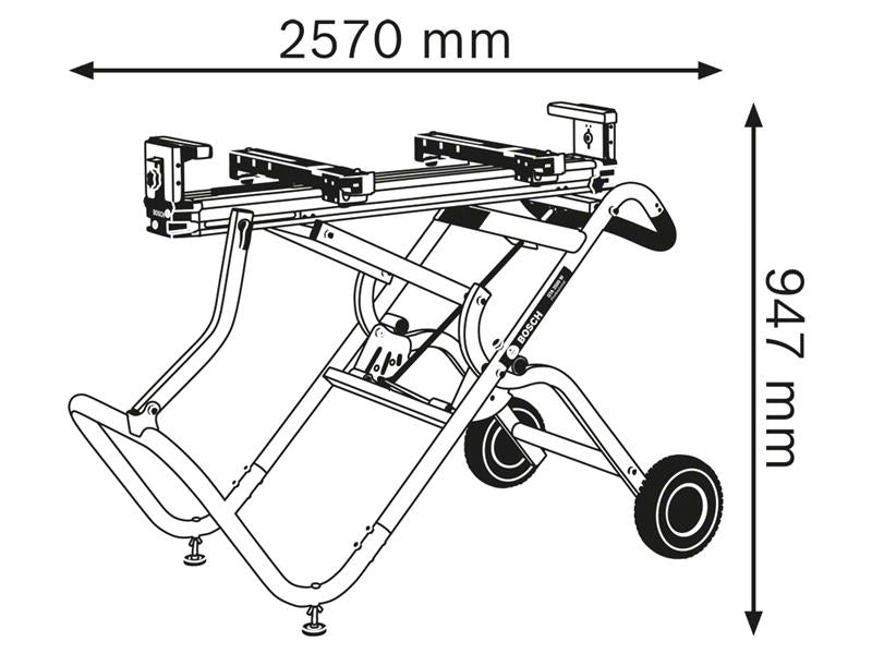 Bosch Professional Mitre Saw Stand Supports Almost Any Machine GTA 2500 W