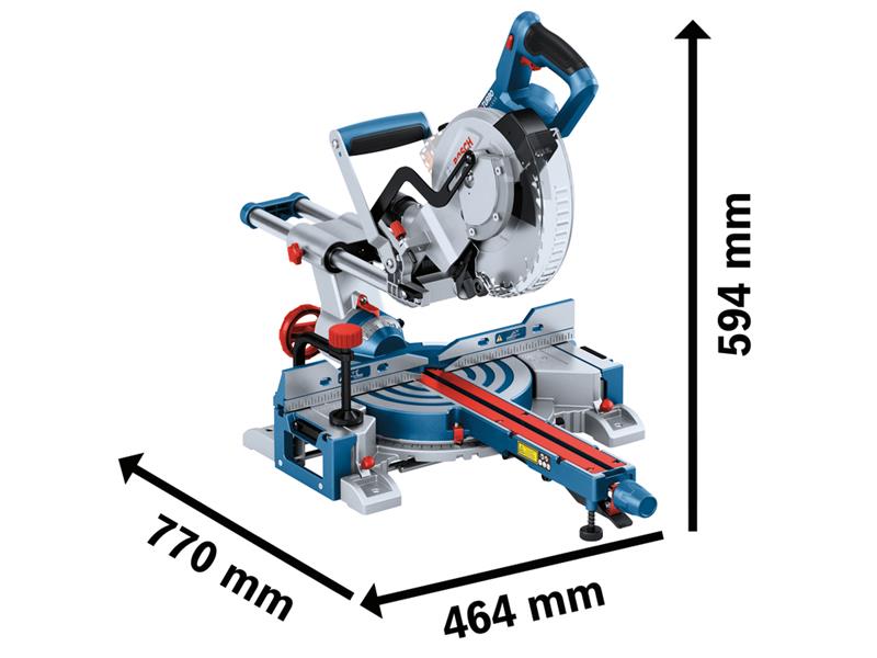 Bosch Professional BITURBO Mitre Saw 18V Bare Unit 216 x 30mm GCM 18V-216 D