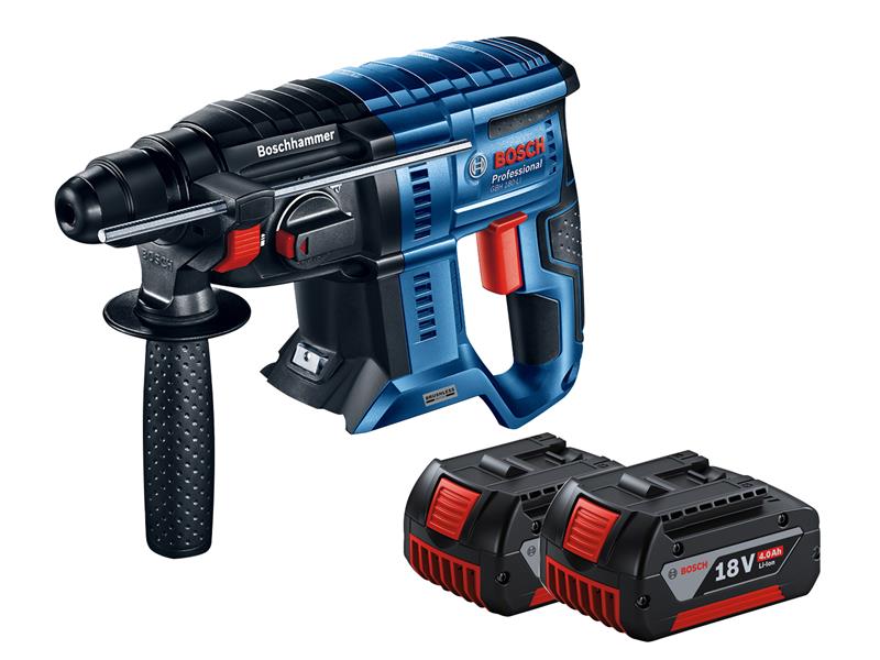 Bosch GBH 18V-21 Professional SDS-Plus Rotary Hammer 18V 2 x 4.0Ah Li-ion BSH611911172