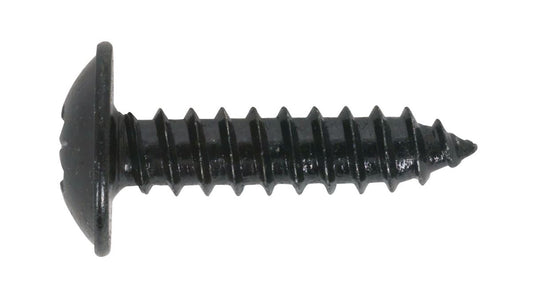 Sealey Self-Tapping Screw 4.8 x 13mm Flanged Head Black Pozi Pack of 100 BST4813