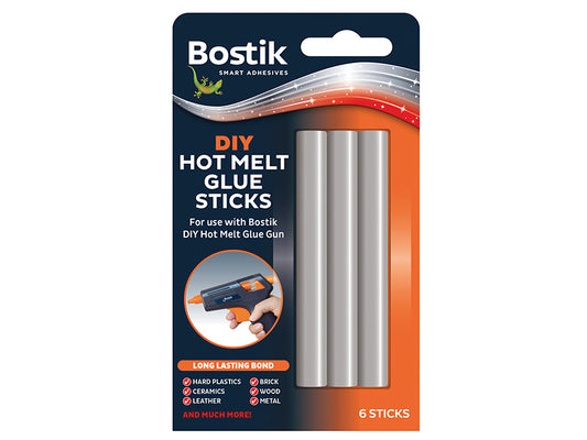Bostik DIY Hot Melt Glue Sticks (Pack 6) BSTSGSAP