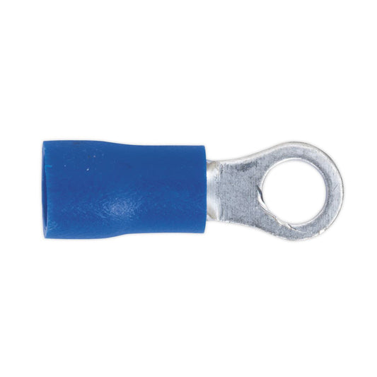 Sealey Easy-Entry Ring Terminal �4.3mm (4BA) Blue Pack of 100 BT24