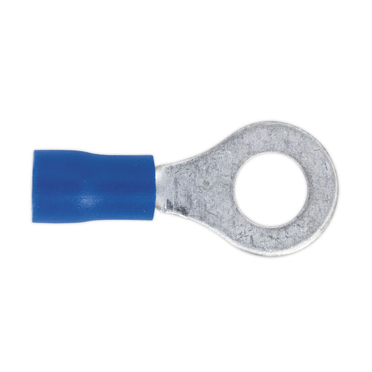 Sealey Easy-Entry Ring Terminal �6.4mm (1/4") Blue Pack of 100 BT26