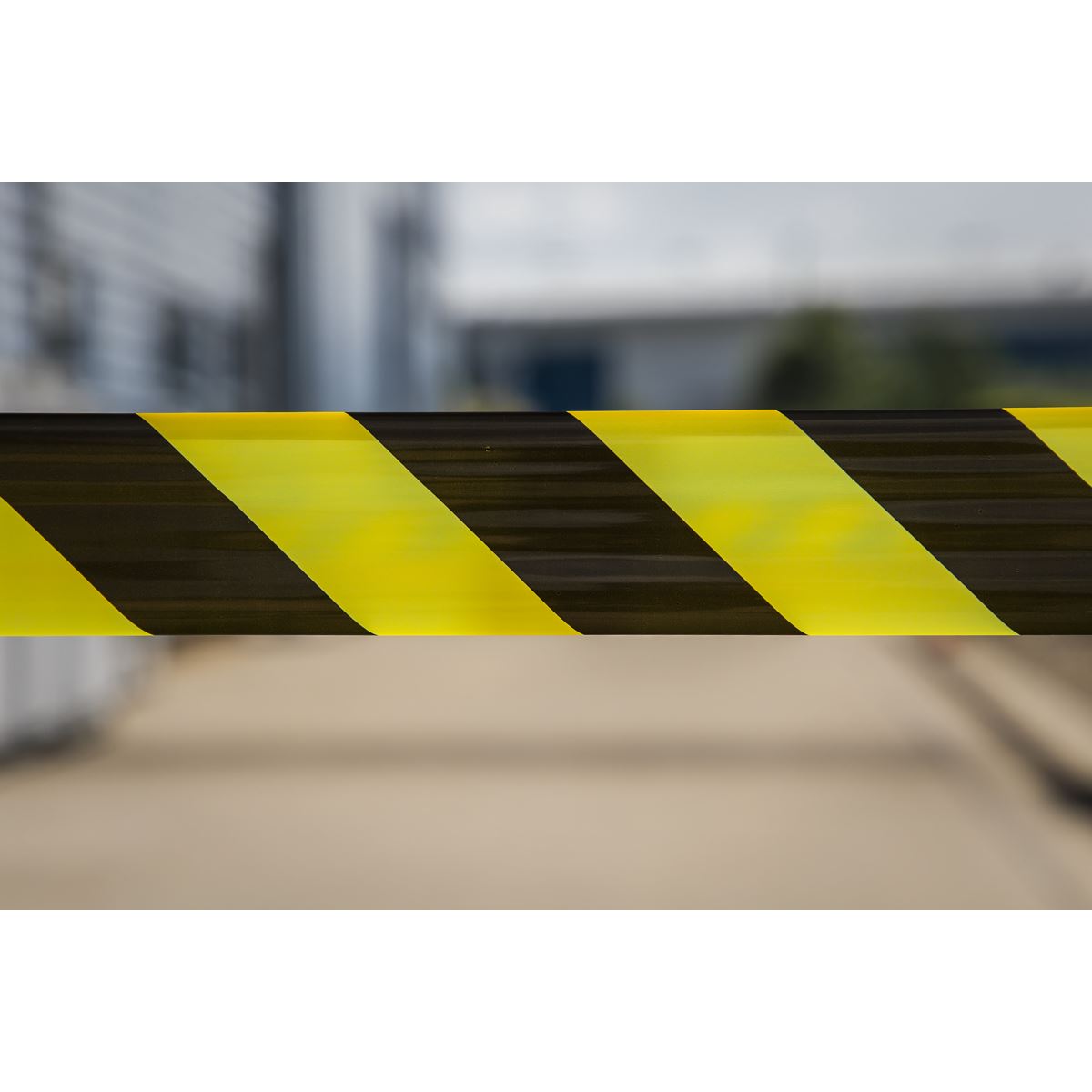 Sealey Hazard Warning Barrier Tape 80mm x 100m Black/Yellow Non-Adhesive BTBY
