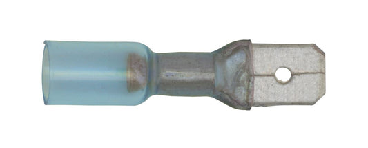 Sealey Heat Shrink Push-On Terminal 6.3mm Male Blue Pack of 25 BTSPM25