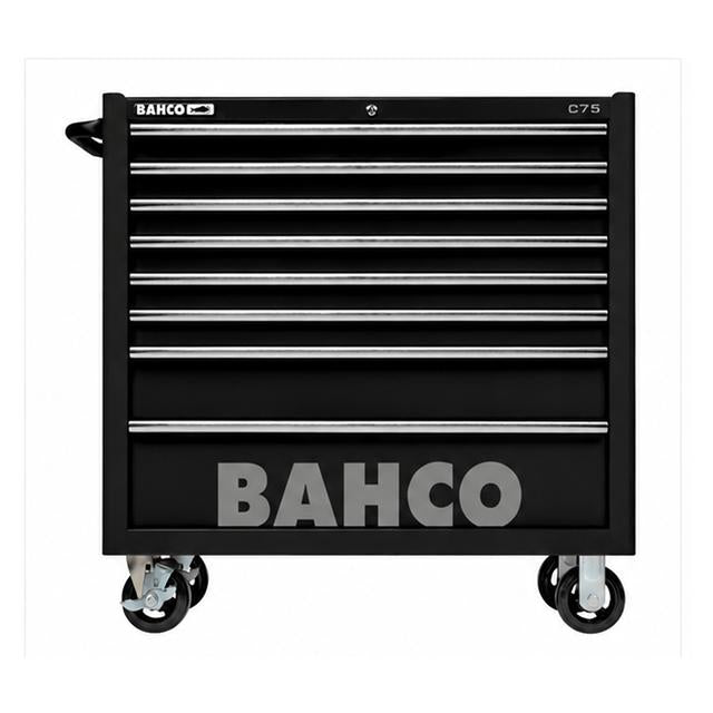 Bahco 40" Black Tool Trolley Roll Cab 8 Drawer C75 Pro Workstation 1475KXL8BLACK