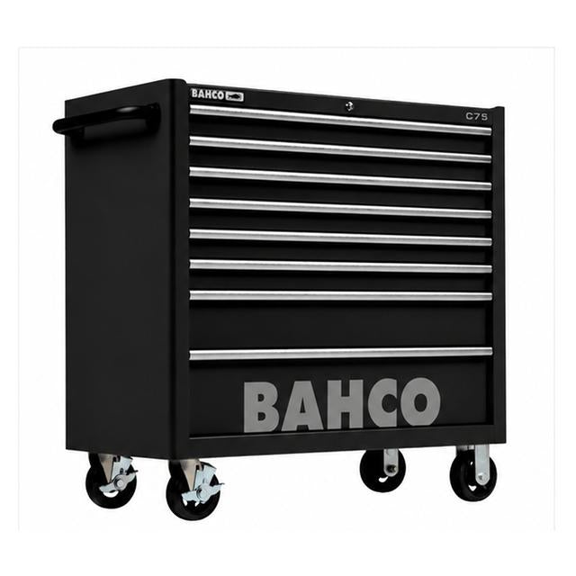 Bahco 40" Black Tool Trolley Roll Cab 8 Drawer C75 Pro Workstation 1475KXL8BLACK