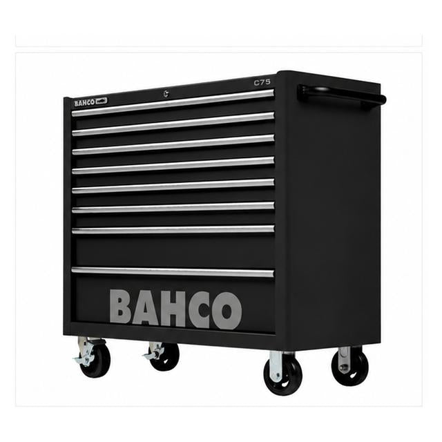 Bahco 40" Black Tool Trolley Roll Cab 8 Drawer C75 Pro Workstation 1475KXL8BLACK