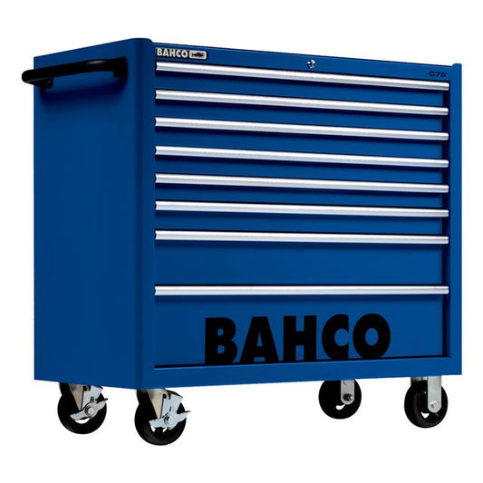 Bahco 40" Blue Tool Trolley Roll Cab 8 Drawer C75 Pro Workstation 1475KXL8BLUE