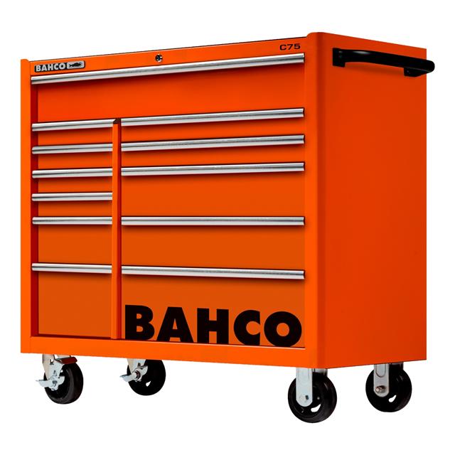 Bahco 40" Orange Tool Trolley Roll Cab 12 Drawer C75 Pro Workstation 1475KXL12