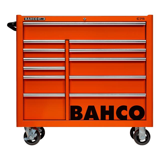 Bahco 40" Orange Tool Trolley Roll Cab 12 Drawer C75 Pro Workstation 1475KXL12