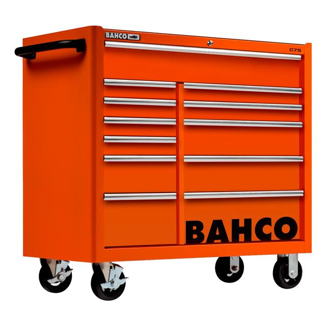 Bahco 40" Orange Tool Trolley Roll Cab 12 Drawer C75 Pro Workstation 1475KXL12