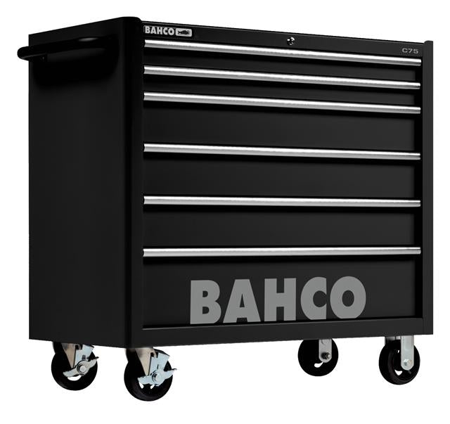 Bahco 40" Black Tool Trolley Roll Cab 6 Drawer C75 Pro Workstation 1475KXL6BLACK