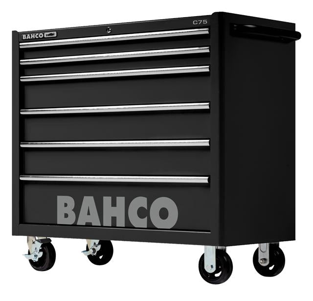 Bahco 40" Black Tool Trolley Roll Cab 6 Drawer C75 Pro Workstation 1475KXL6BLACK