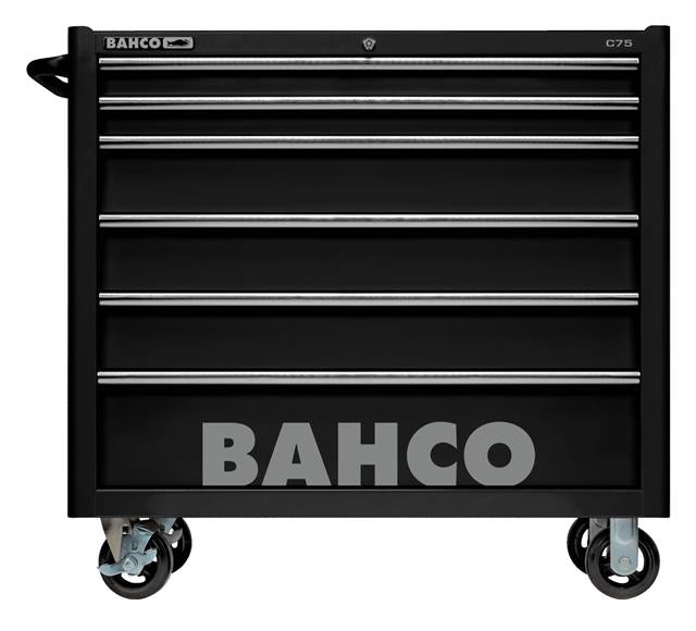Bahco 40" Black Tool Trolley Roll Cab 6 Drawer C75 Pro Workstation 1475KXL6BLACK
