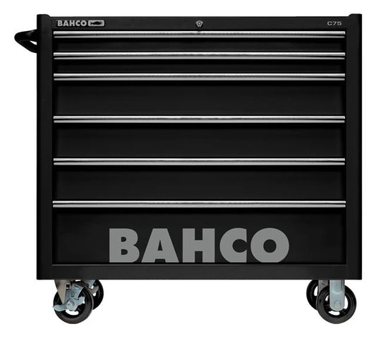 Bahco 40" Black Tool Trolley Roll Cab 6 Drawer C75 Pro Workstation 1475KXL6BLACK