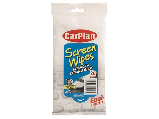 CarPlan Screen Wipes (Pouch of 20) C/PCSW015