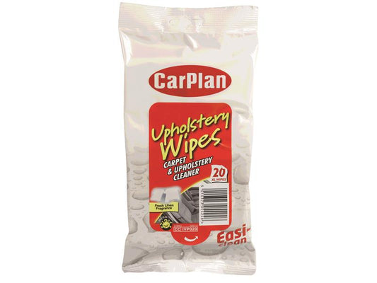 CarPlan Upholstery Wipes (Pouch of 20) C/PIVP020