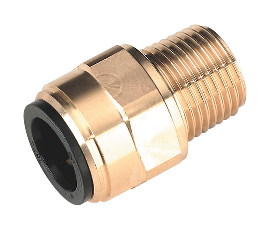 Sealey Straight Adaptor 15mm x 1/2"BSPT Brass Speedfit MM011504N) CAS15BSA