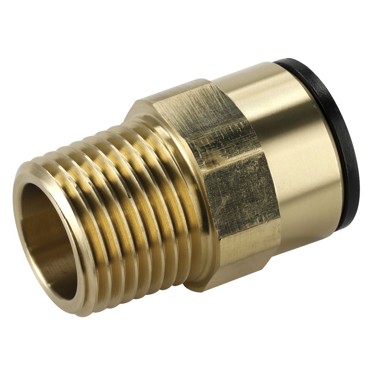 Sealey Straight Adaptor 15mm x 1/2"BSPT Brass Speedfit MM011504N) CAS15BSA