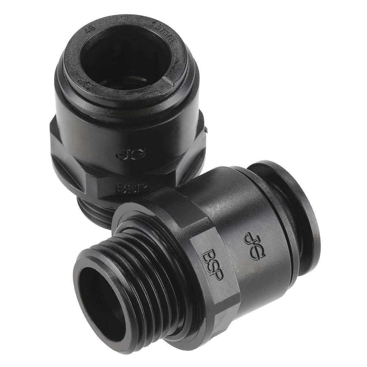 Sealey Straight Adaptor 15mm 1/2"BSP Pack of 2 Speedfit CAS15SA