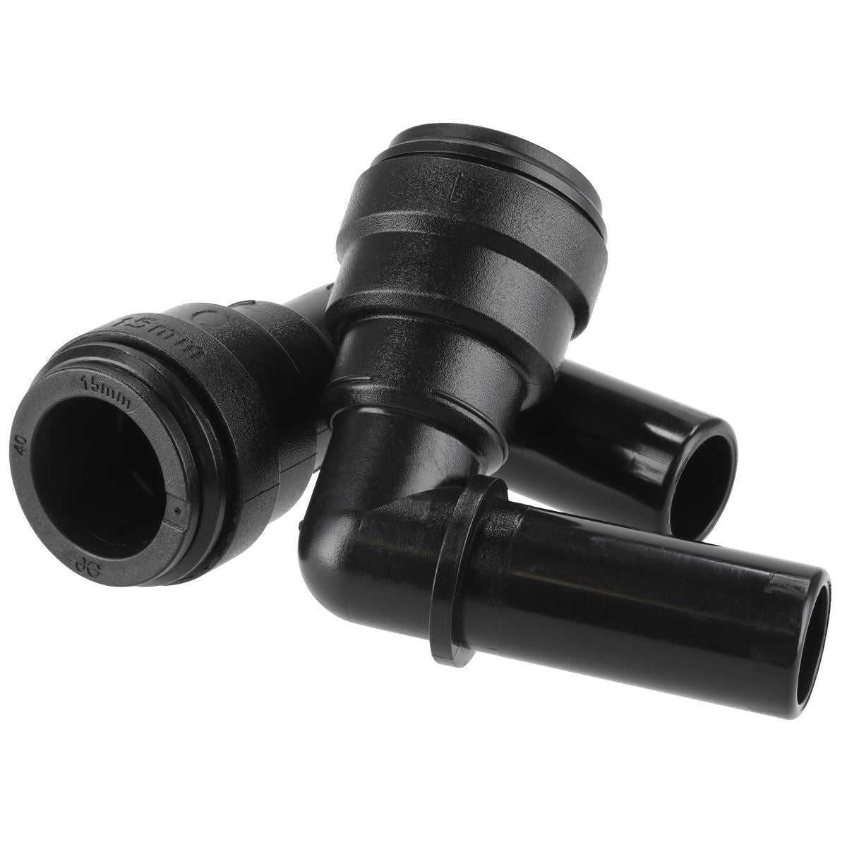 Sealey Air Pipe Stem Elbow 15mm Pack of 2 John Guest Speedfit PM221515E CAS15SE
