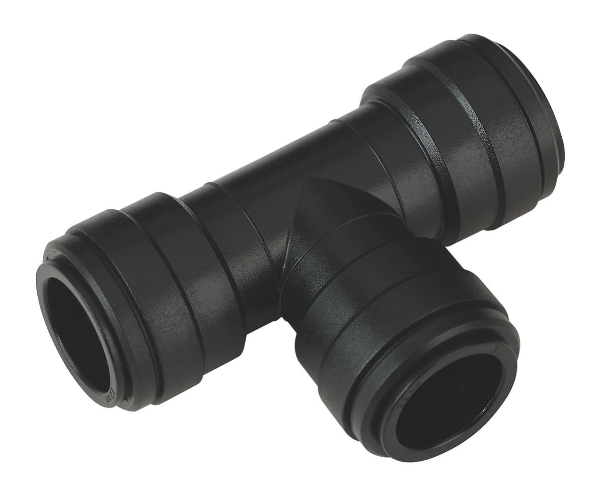 Sealey Equal Air Pipe Tee 22mm Pack of 5 John Guest Speedfit PM0222E CAS22ET
