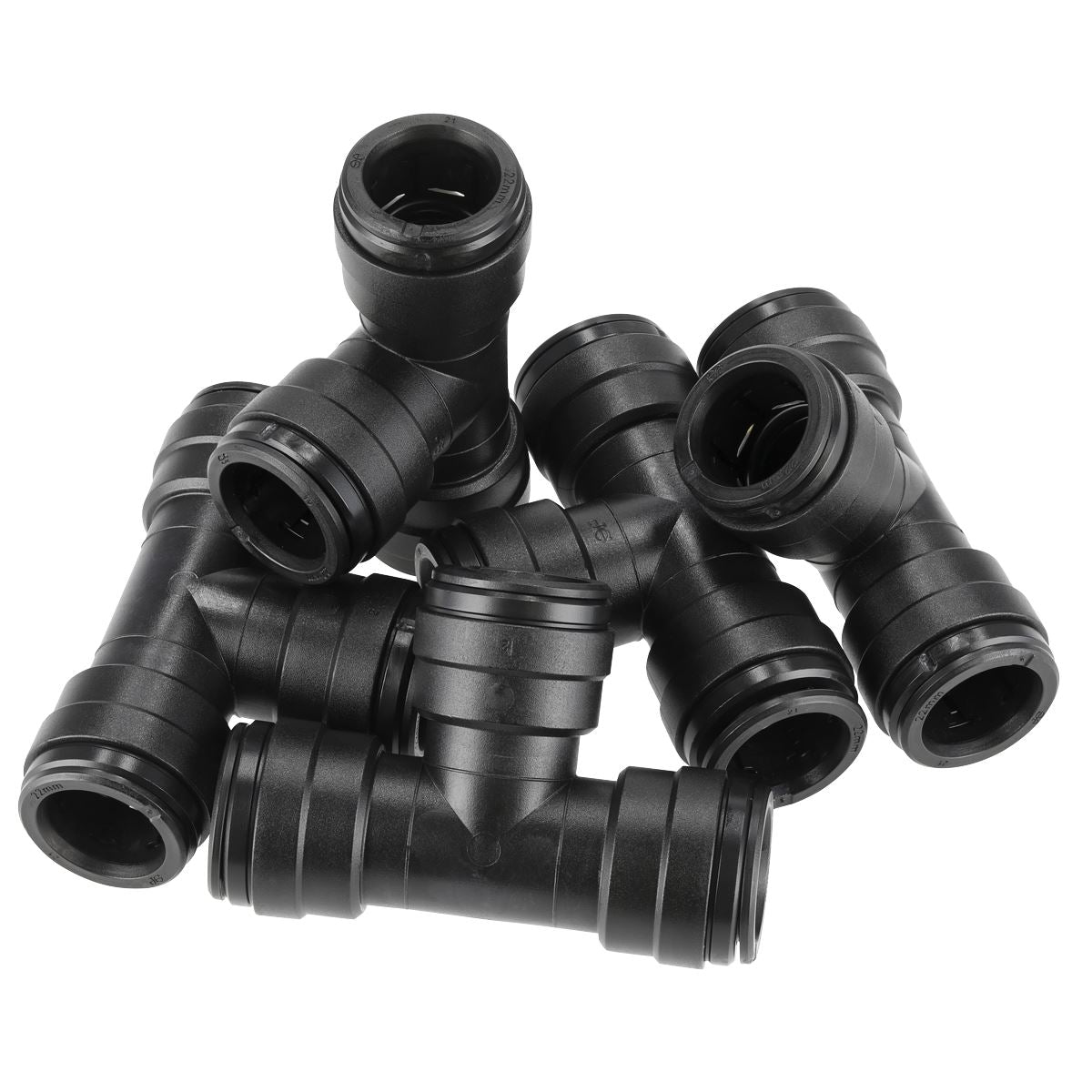 Sealey Equal Air Pipe Tee 22mm Pack of 5 John Guest Speedfit PM0222E CAS22ET
