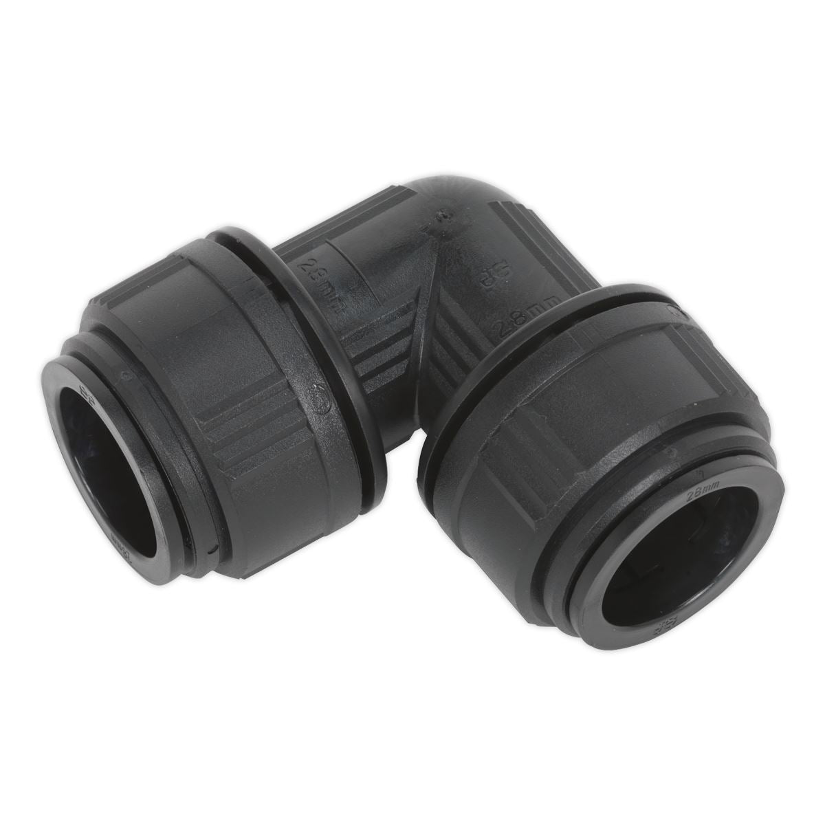 Sealey Equal Air Pipe Elbow 28mm Pack of 5 John Guest Speedfit PM0328E CAS28EE