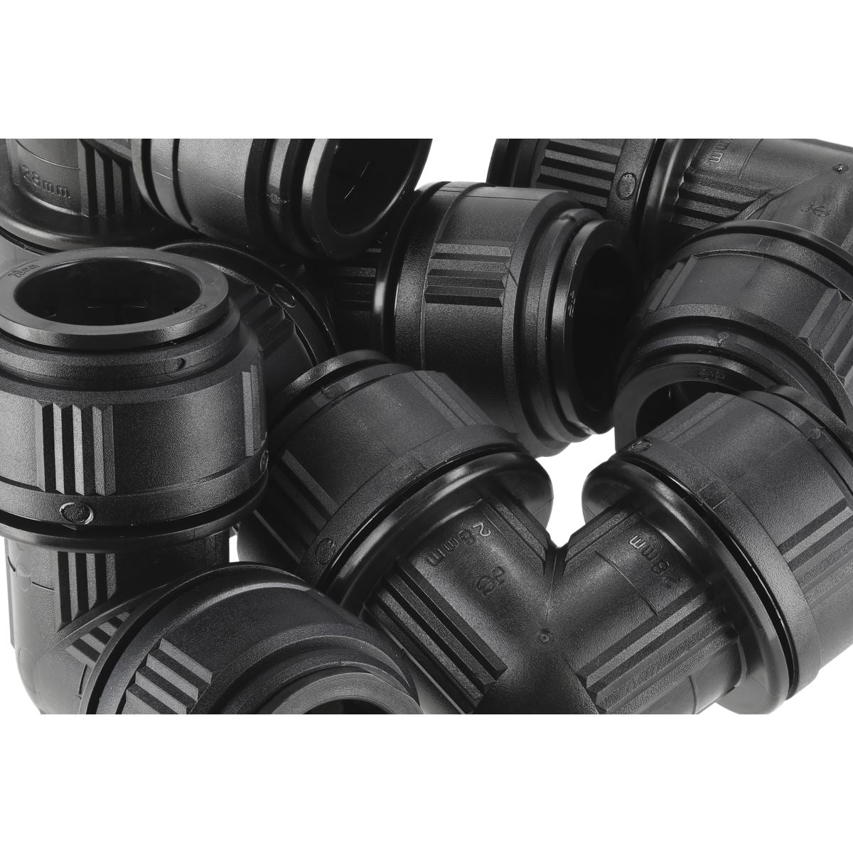 Sealey Equal Air Pipe Elbow 28mm Pack of 5 John Guest Speedfit PM0328E CAS28EE