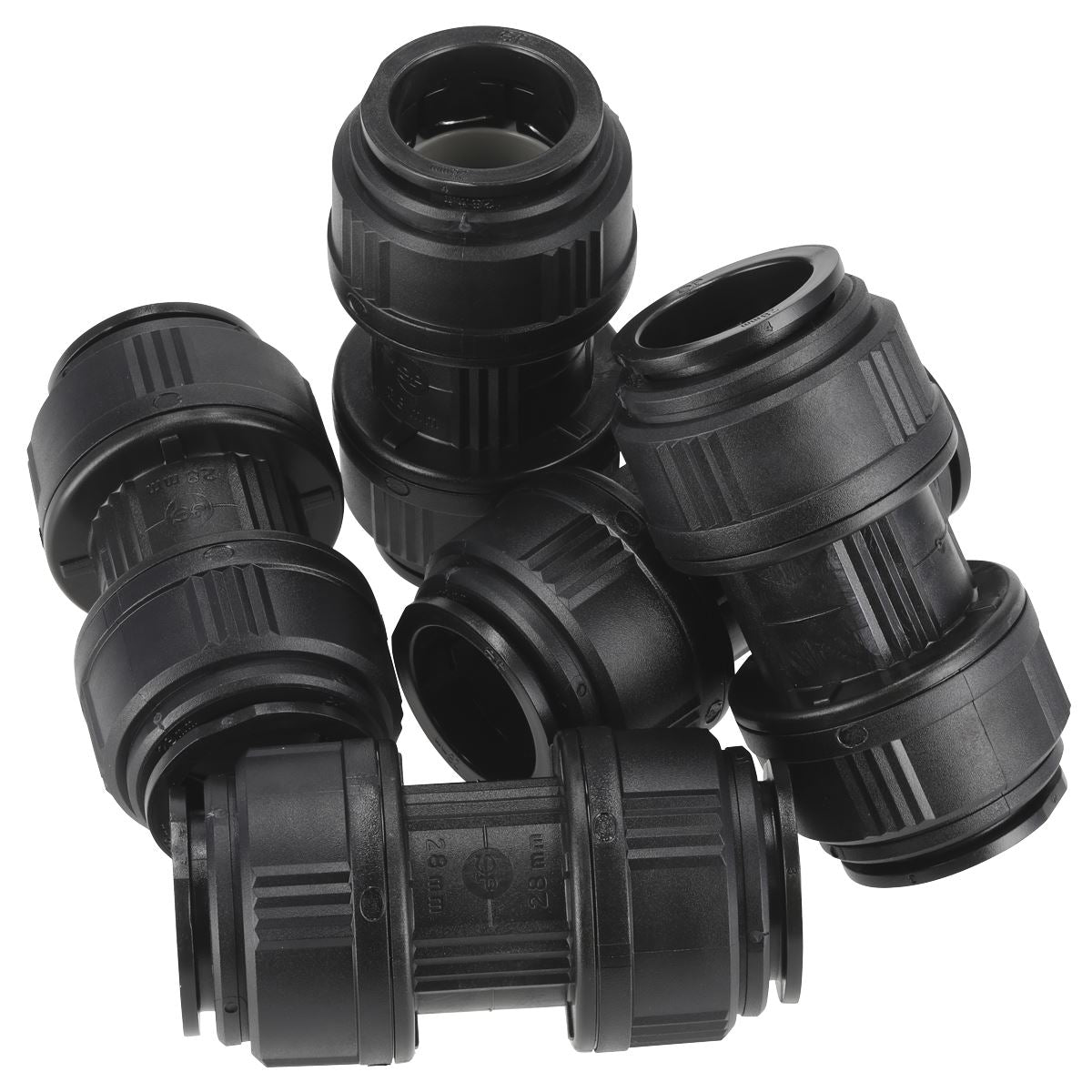 Sealey Straight Air Pipe Connector 28mm Pack of 5 John Guest Speedfit CAS28SC