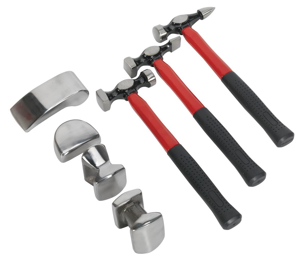 Sealey Panel Beating Set 7pc Drop-Forged Fibreglass Shafts CB707
