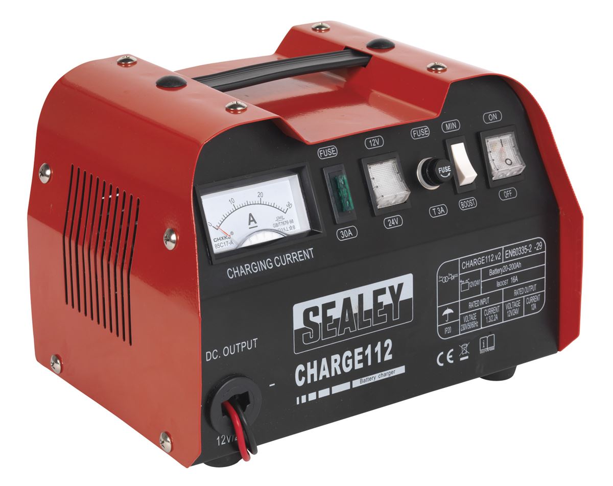 Sealey Battery Charger 16A 12/24V 230V CHARGE112