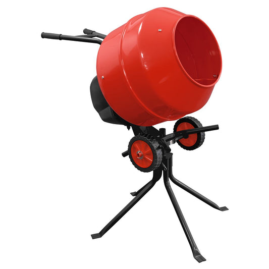 Sealey Cement Mixer & Stand 125L 230V 550W Drum Mouth 385mm 26 rev/min CMX125