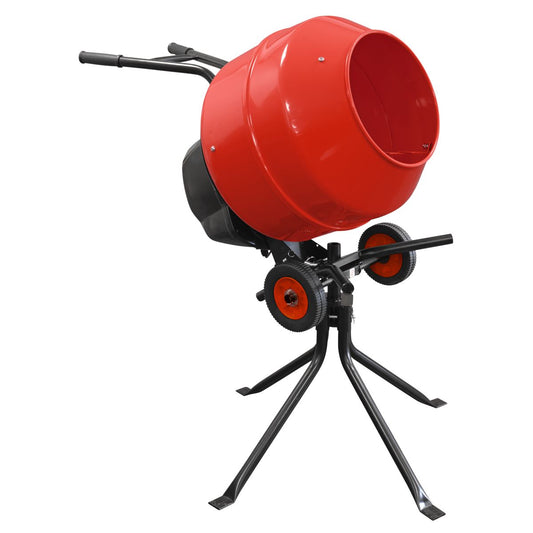 Sealey Cement Mixer & Stand 135L 550W 230V Drum Mouth 385mm 25 rev/min CMX135