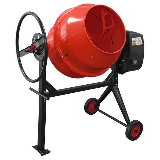Sealey Cement Mixer & Stand 160L 230V 650W Drum Mouth 385mm 26 rev/min CMX160