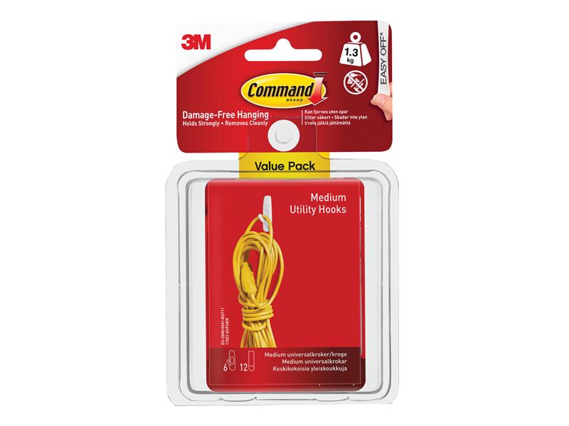Command™ Medium Utility Hooks Value Pack (Pack 6) COM170016