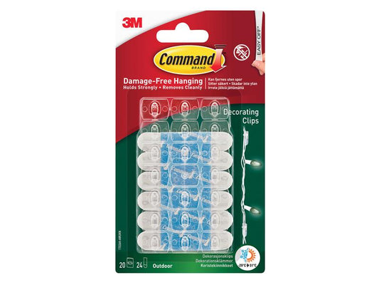 Command™ Clear Outdoor Decorating Clips (Pack 20) COM17026HAW