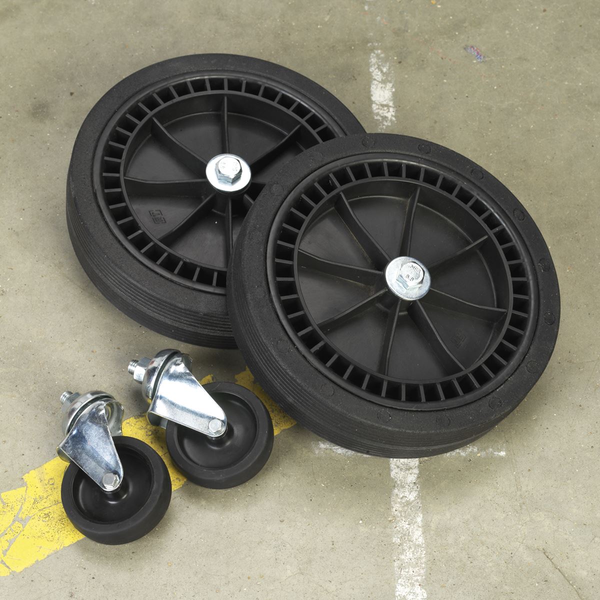 Sealey Wheel Kit for Fixed Compressors 2 Castors 2 Fixed COMPKIT5