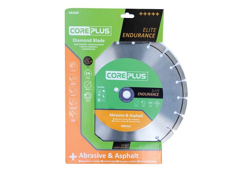 CorePlus AB300E Elite Abrasive & Asphalt Diamond Blade 300mm CORDBAB300E