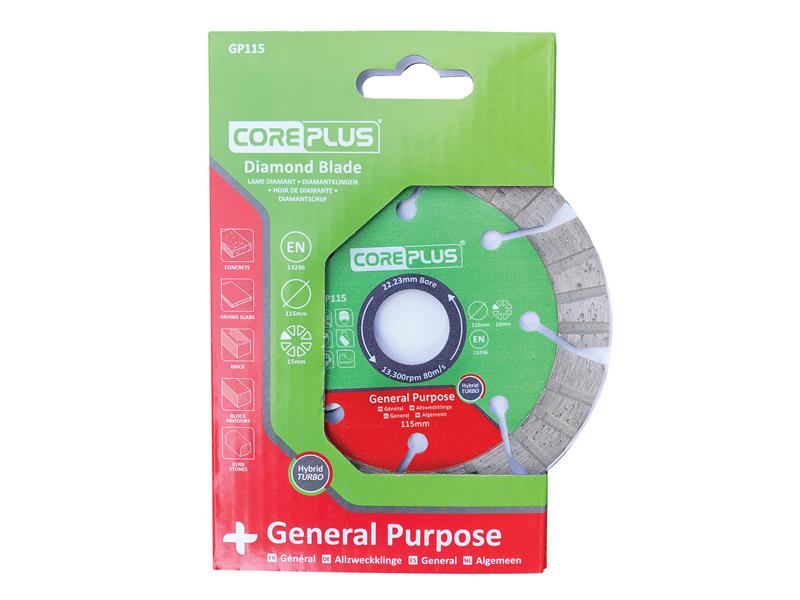 CorePlus GP115 General-Purpose Hybrid Turbo Diamond Blade 115mm CORDBGP115