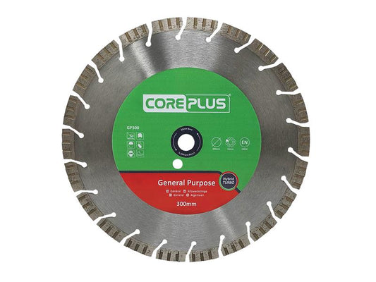 CorePlus GP300 General-Purpose Hybrid Turbo Diamond Blade 300mm CORDBGP300