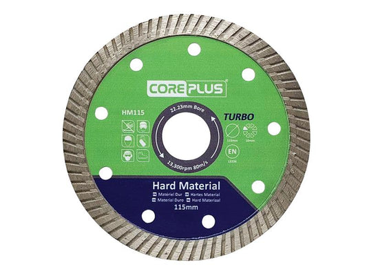 CorePlus HM115 Hard Material Turbo Diamond Blade 115mm CORDBHM115