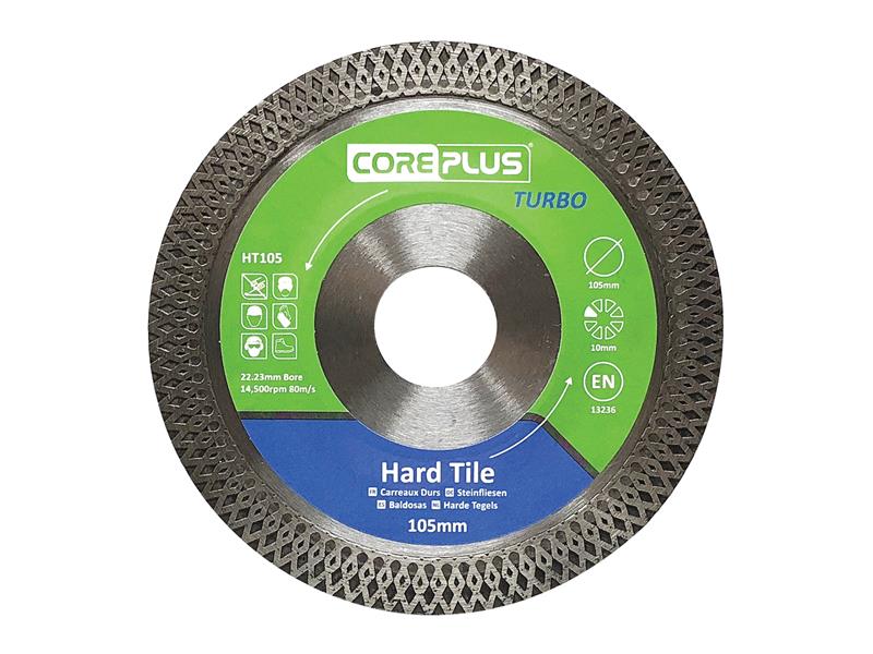 CorePlus HT105 Hard Tile Turbo Diamond Blade 105mm CORDBHT105