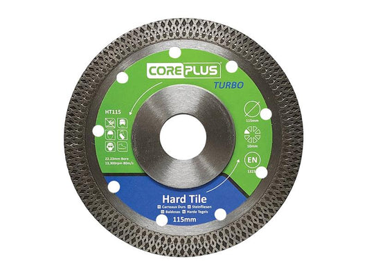 CorePlus HT115 Hard Tile Turbo Diamond Blade 115mm CORDBHT115