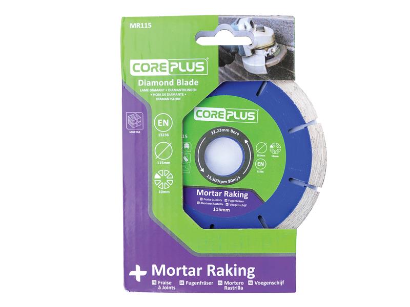 CorePlus MR115 Mortar Raking Diamond Blade 115mm CORDBMR115