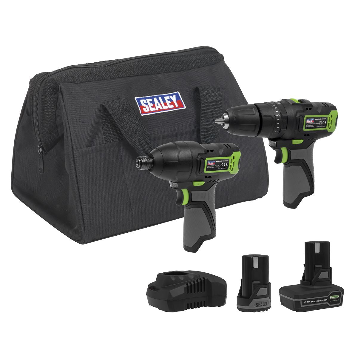 Sealey Combi Drill & Impact Driver Kit 2 x 10.8V SV10.8 Series CP108VCOMBO3
