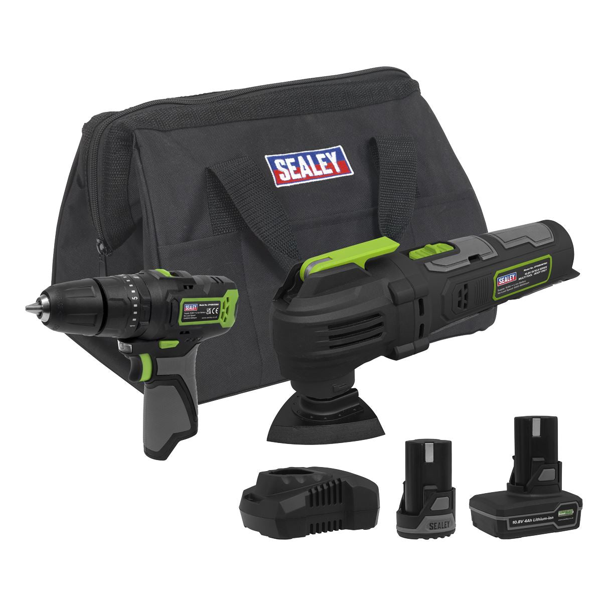 Sealey Combi Drill & Multi-Tool Kit 2 Batteries 2 x 10.8V SV10.8 CP108VCOMBO5EU